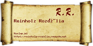 Reinholz Rozália névjegykártya