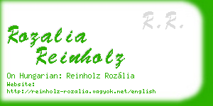 rozalia reinholz business card