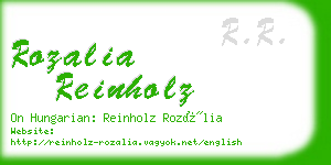 rozalia reinholz business card